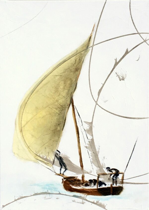 Réglage de voile sur une felouque