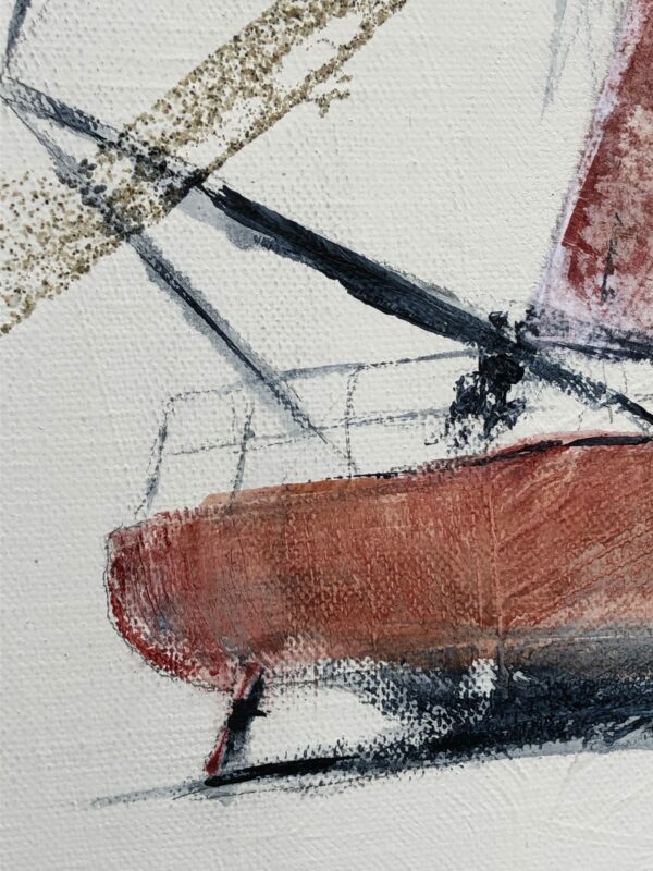 VENDU - Bateau doublant le phare du Fastnet Rock