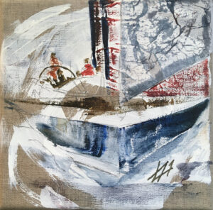 VENDU - Voilier fendant les flots