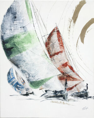 Voiliers sous spi en régate