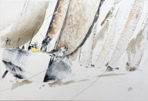 Voiliers au départ de la course