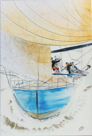 Le voilier Assa Abloy affrontant les 40èmes rugissants