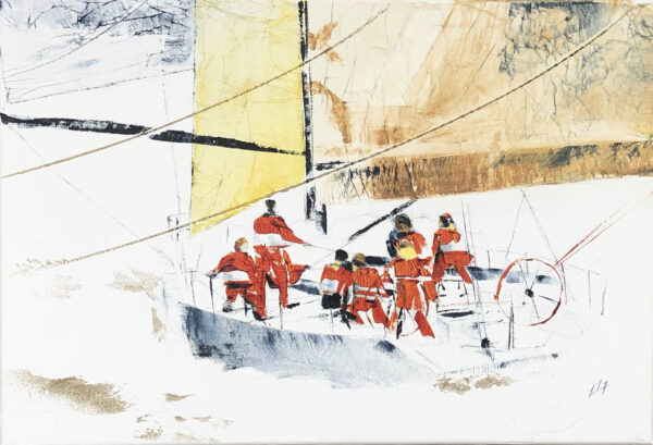 Equipage du voilier Tokio à la manoeuvre