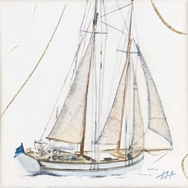 Goélette à gréement bermudien